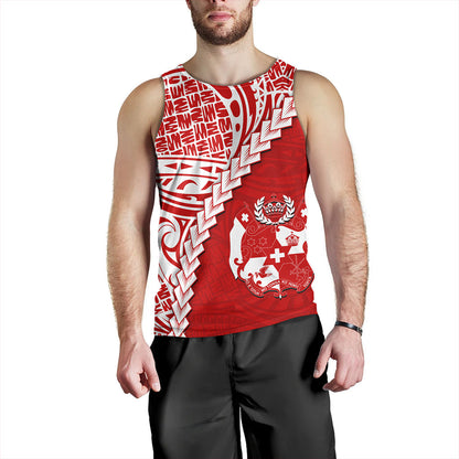 Tonga Tank Top Lauhala Tribal Coat Of Arms