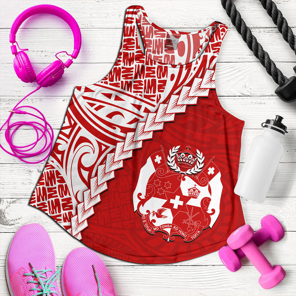 Tonga Women Tank Lauhala Tribal Coat Of Arms