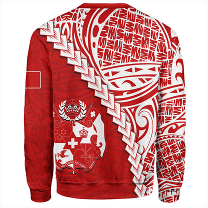 Tonga Sweatshirt Lauhala Tribal Coat Of Arms