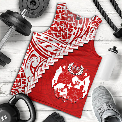 Tonga Tank Top Lauhala Tribal Coat Of Arms
