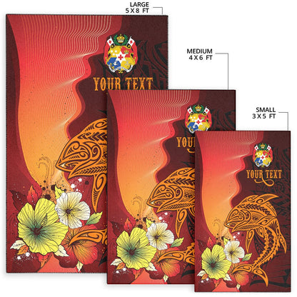 Tonga Custom Personalised Area Rugs - Tribal Tuna Fish