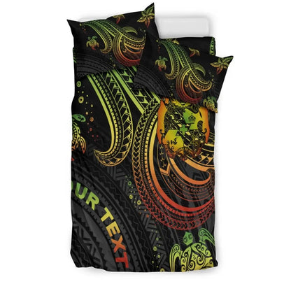 Tonga Custom Personalised Bedding Set - Reggae Turtle