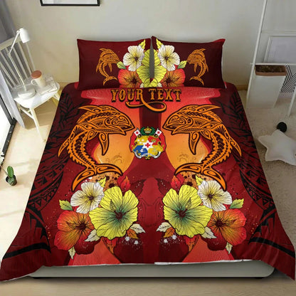 Tonga Custom Personalised Bedding Sets - Tribal Tuna Fish