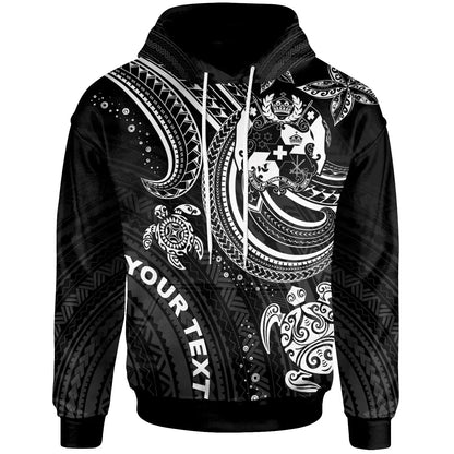 Tonga Custom Personalised Hoodie - White Turtle