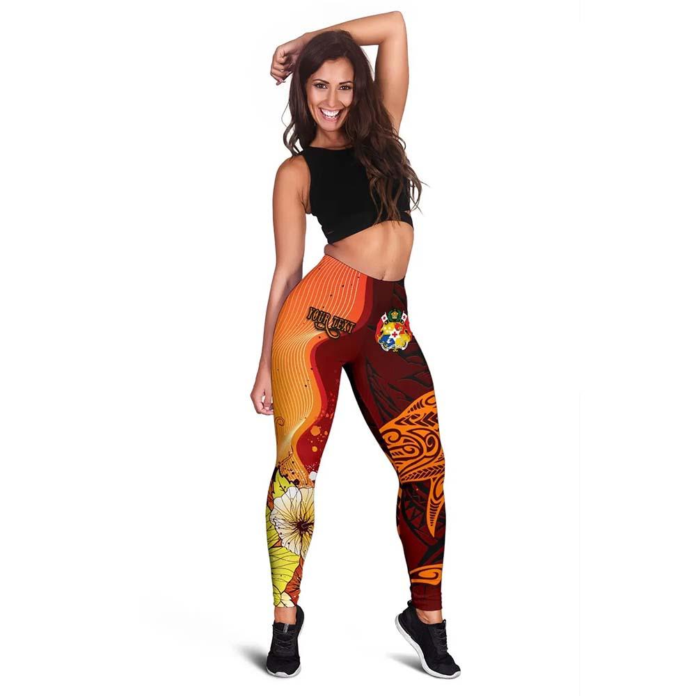 Tonga Custom Personalised Legging - Tribal Tuna Fish