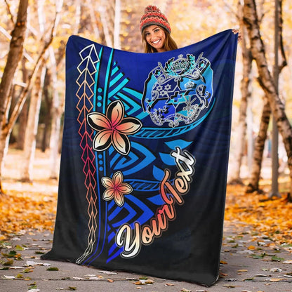 Tonga Custom Personalised Premium Blanket - Vintage Tribal Mountain