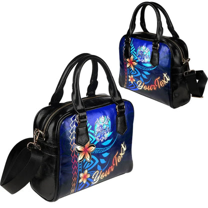 Tonga Custom Personalised Shoulder Handbag - Vintage Tribal Mountain