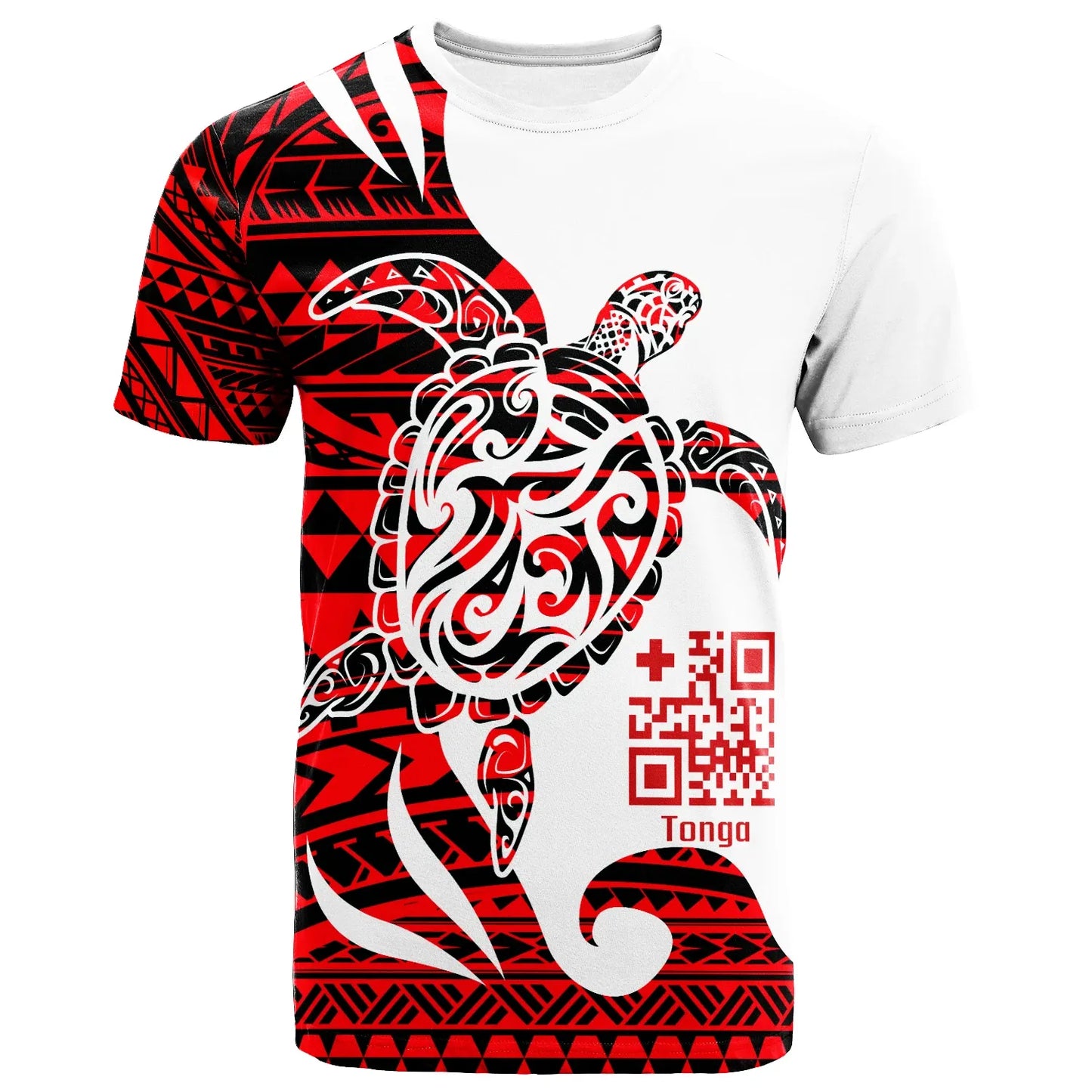 Tonga Custom Personalised T-Shirt - Tonga QR Code