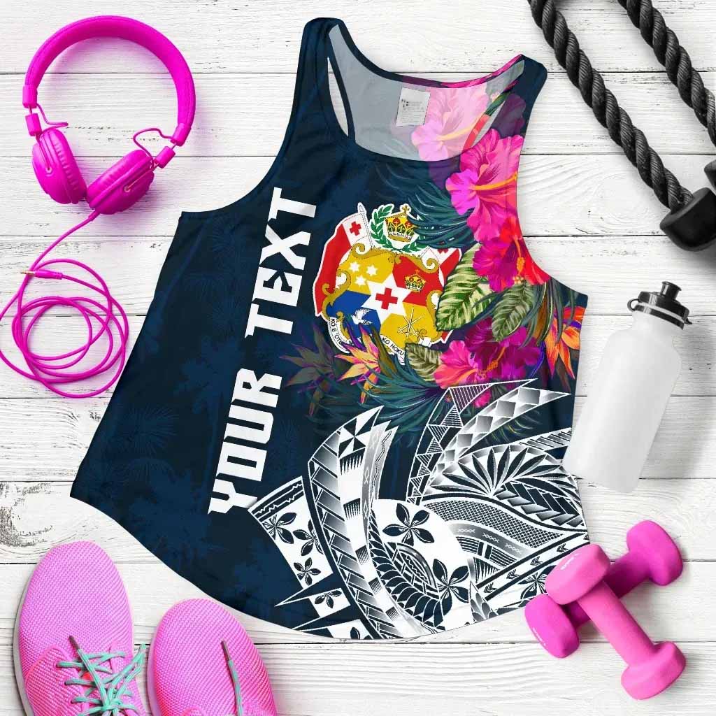 Tonga Custom Personalised Women Racerback Tank - Summer Vibes
