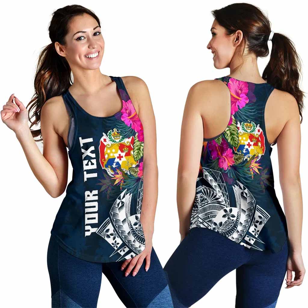 Tonga Custom Personalised Women Racerback Tank - Summer Vibes