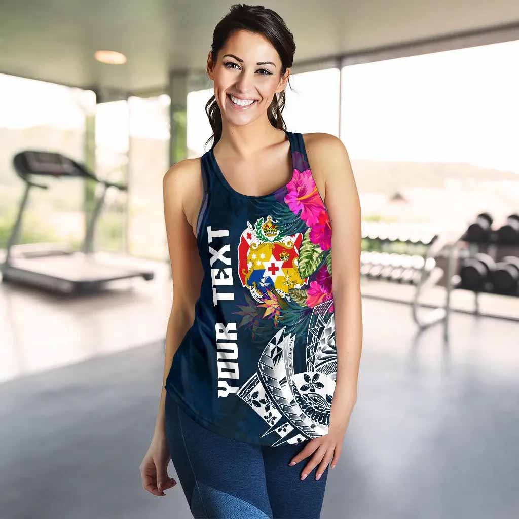 Tonga Custom Personalised Women Racerback Tank - Summer Vibes