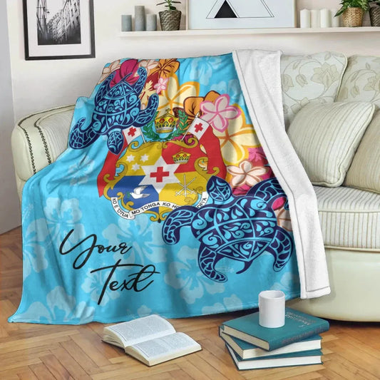 Tonga Custom Personalised Premium Blanket - Tropical Style