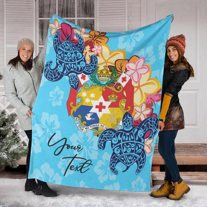 Tonga Custom Personalised Premium Blanket - Tropical Style