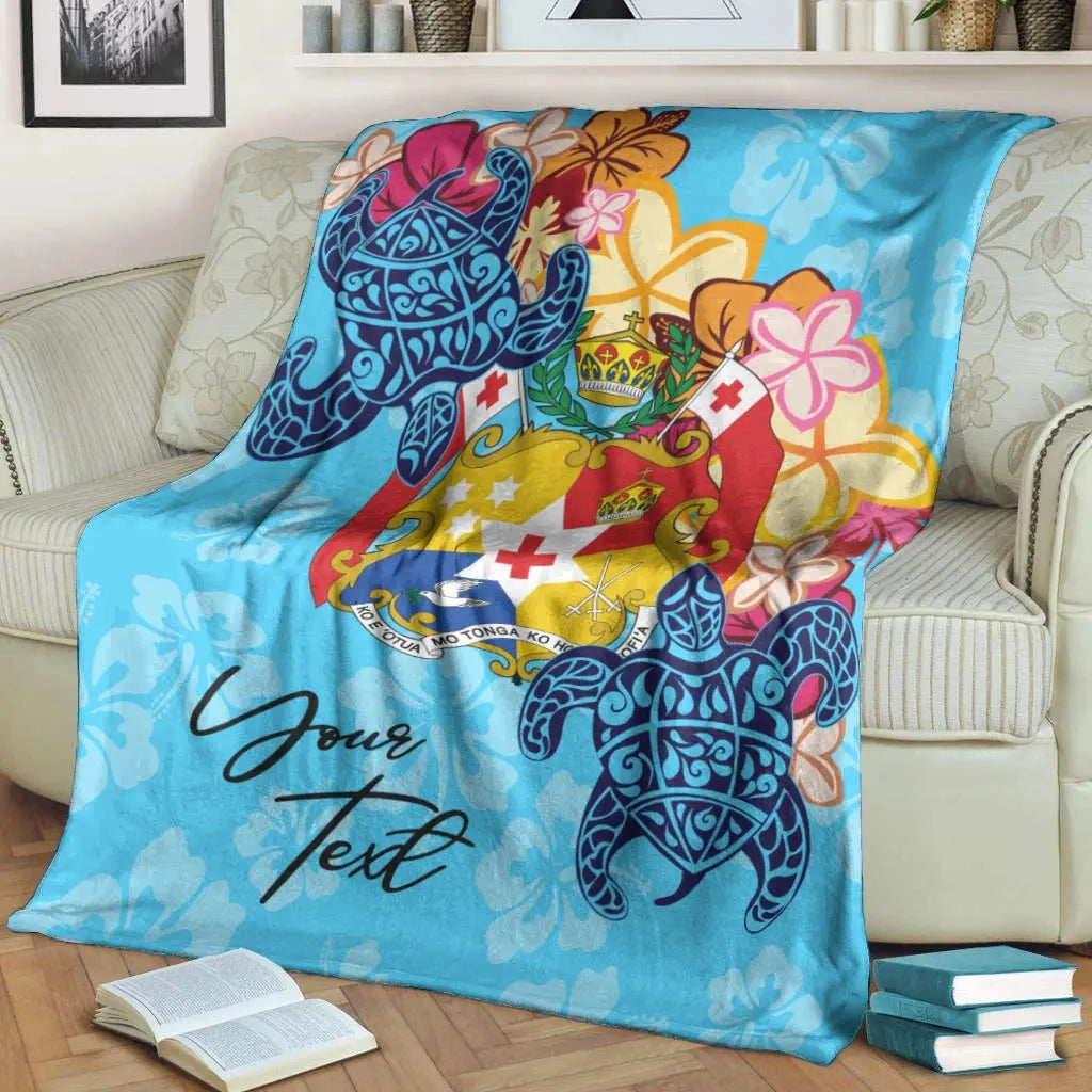 Tonga Custom Personalised Premium Blanket - Tropical Style