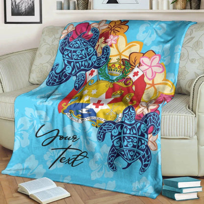 Tonga Custom Personalised Premium Blanket - Tropical Style