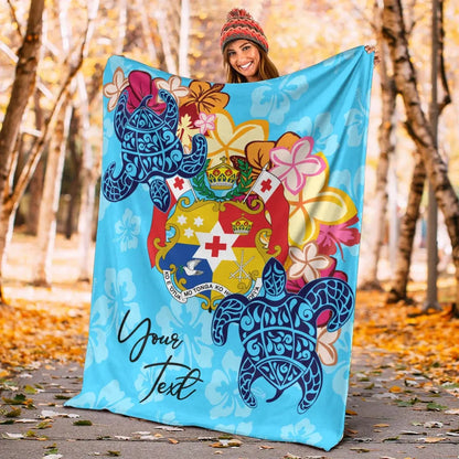 Tonga Custom Personalised Premium Blanket - Tropical Style