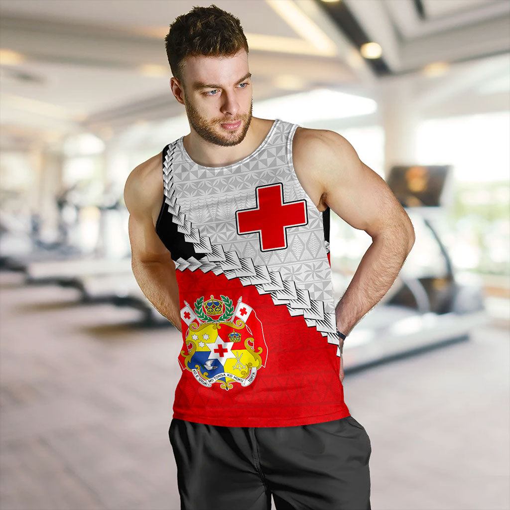 Tonga Tank Top Design Flag With Ngatu Pattern