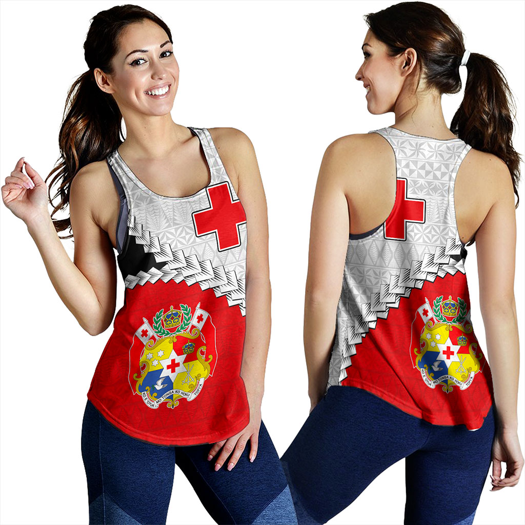 Tonga Women Tank Design Flag With Ngatu Pattern