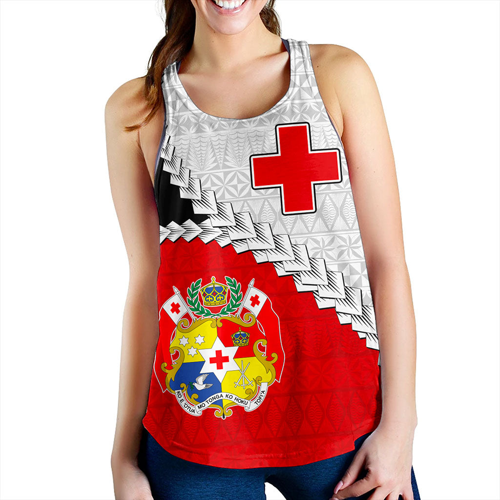 Tonga Women Tank Design Flag With Ngatu Pattern
