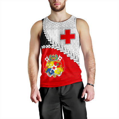 Tonga Tank Top Design Flag With Ngatu Pattern