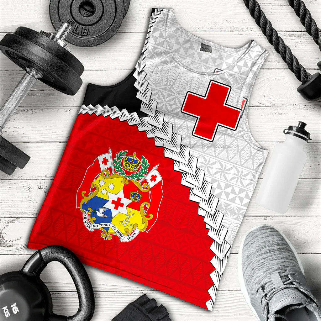 Tonga Tank Top Design Flag With Ngatu Pattern