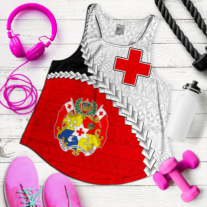 Tonga Women Tank Design Flag With Ngatu Pattern
