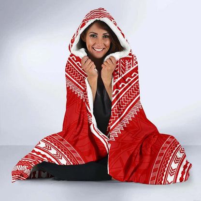 Tonga Flag Polynesian Chief Hooded Blanket