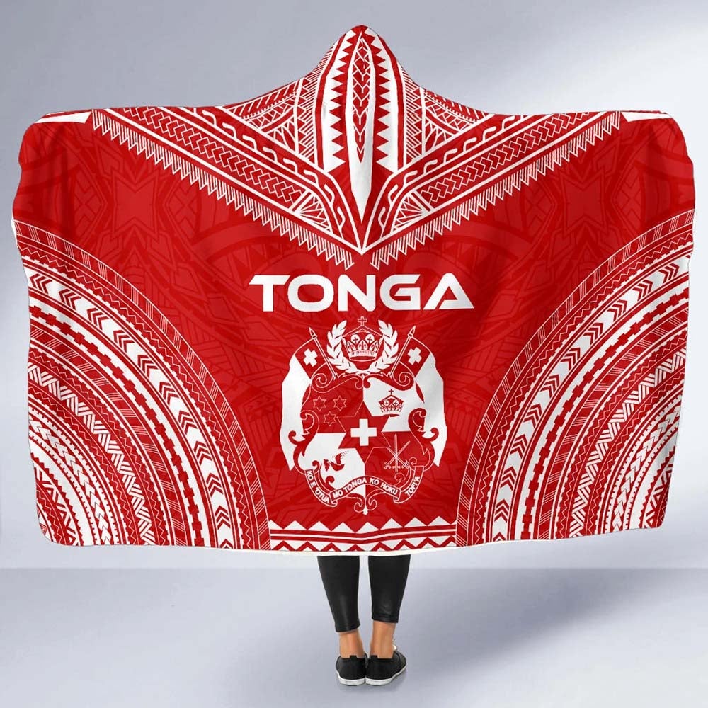 Tonga Flag Polynesian Chief Hooded Blanket
