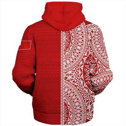 Tonga Sherpa Hoodie Ngatu Traditional Half Concept