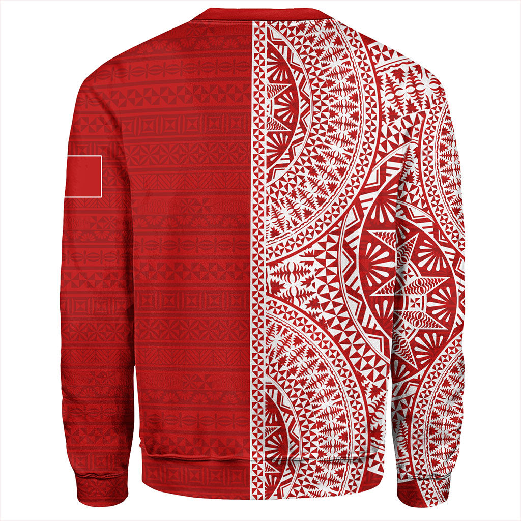 Tonga Sweatshirt Ngatu Traditional Half Concept