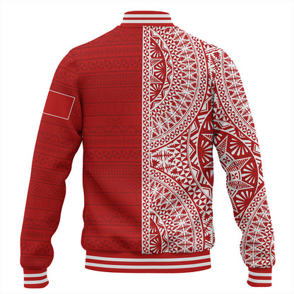 Tonga Baseball Jacket Ngatu Traditional Half Concept