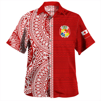 Tonga Hawaiian Shirt Ngatu Traditional Half Concept