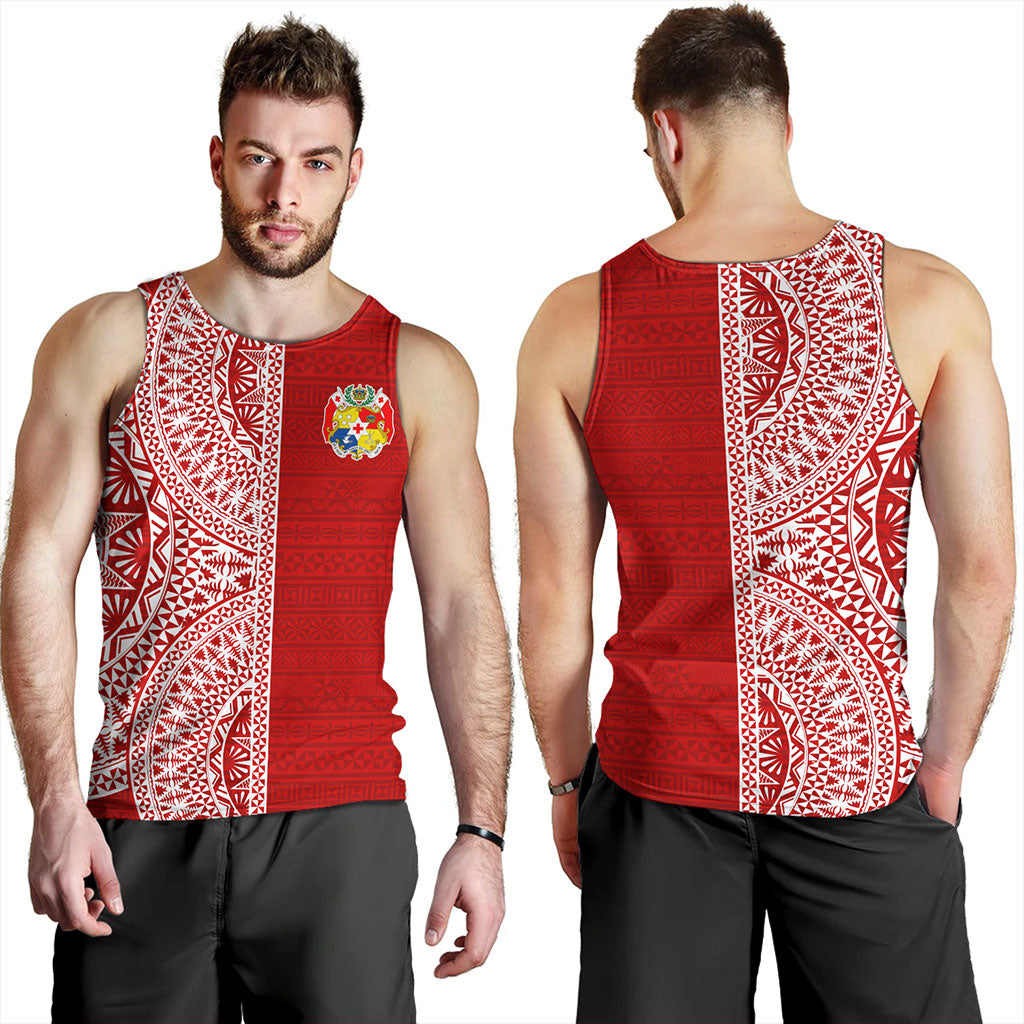 Tonga Tank Top Ngatu Traditional Half Concept