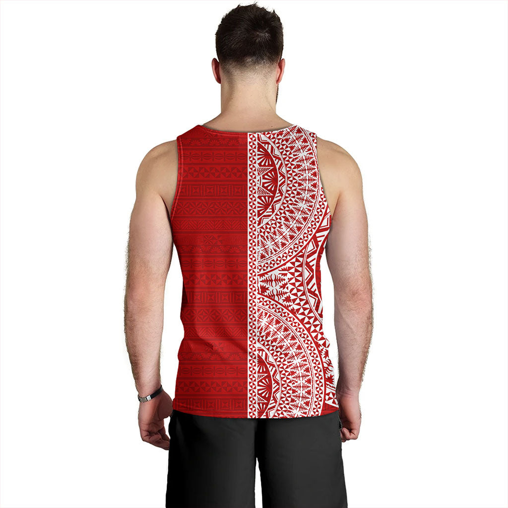 Tonga Tank Top Ngatu Traditional Half Concept