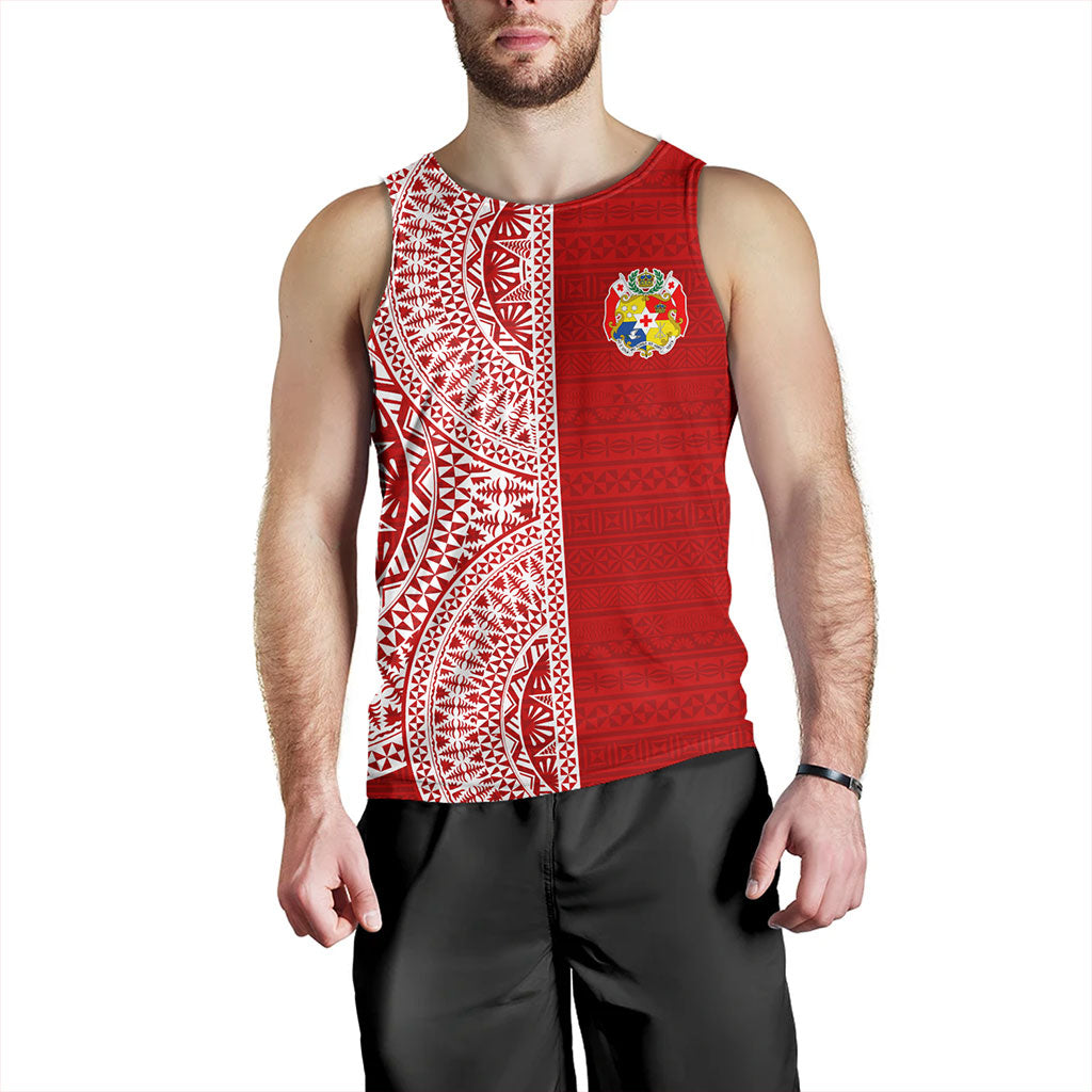 Tonga Tank Top Ngatu Traditional Half Concept
