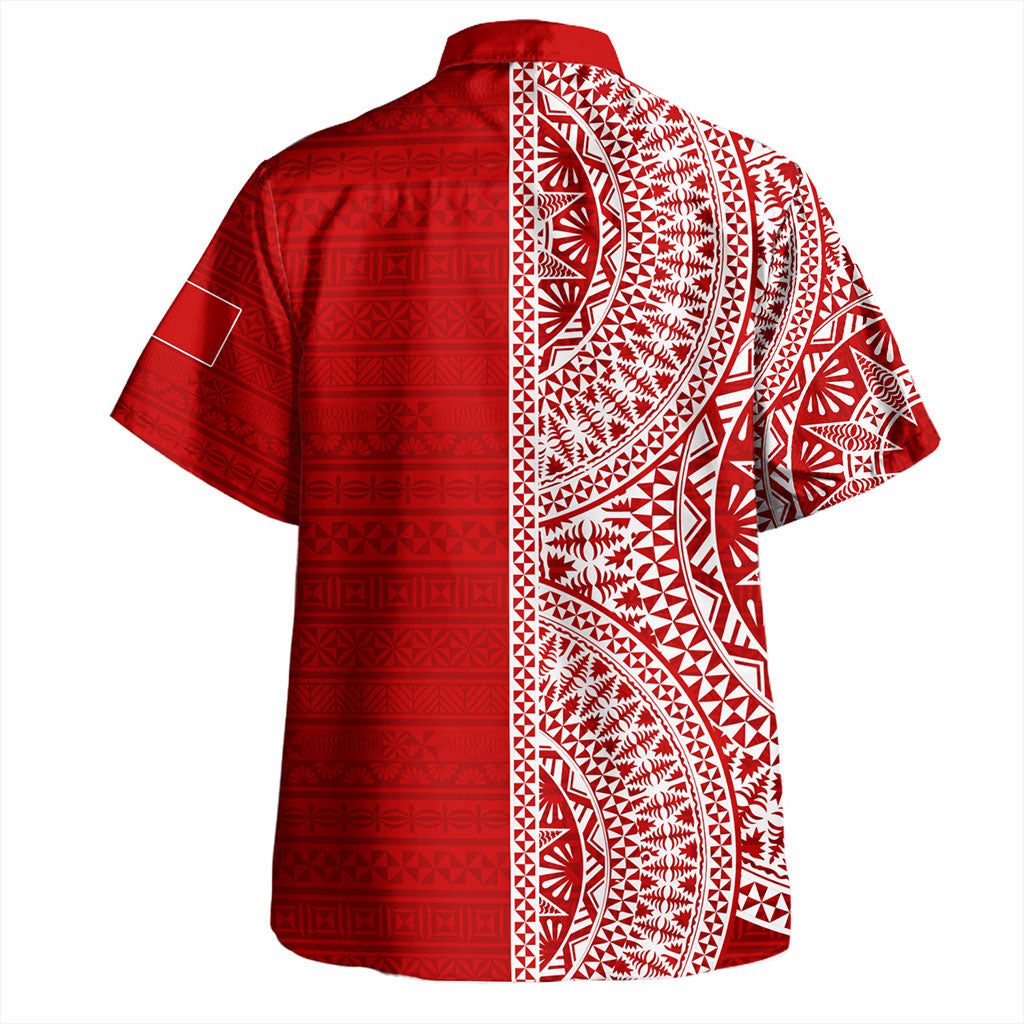 Tonga Hawaiian Shirt Ngatu Traditional Half Concept