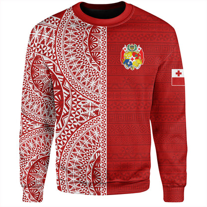 Tonga Sweatshirt Ngatu Traditional Half Concept