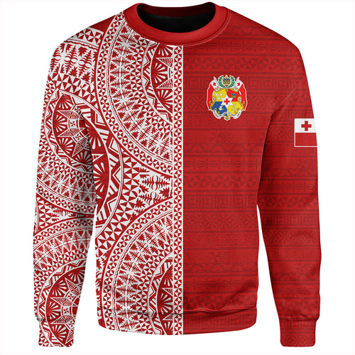 Tonga Sweatshirt Ngatu Traditional Half Concept