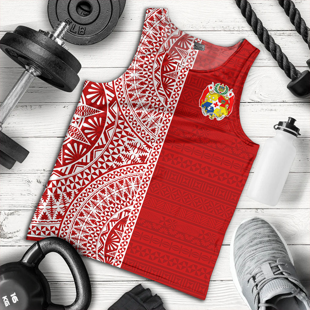 Tonga Tank Top Ngatu Traditional Half Concept