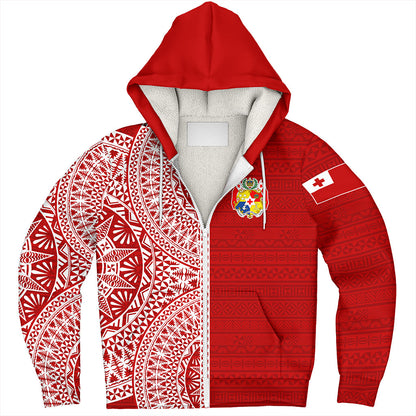Tonga Sherpa Hoodie Ngatu Traditional Half Concept