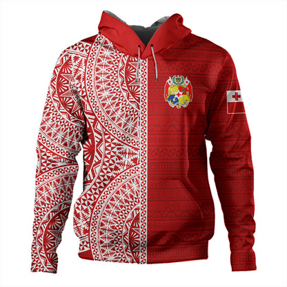 Tonga Hoodie Ngatu Traditional Half Concept