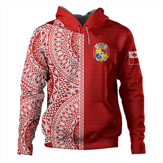 Tonga Hoodie Ngatu Traditional Half Concept