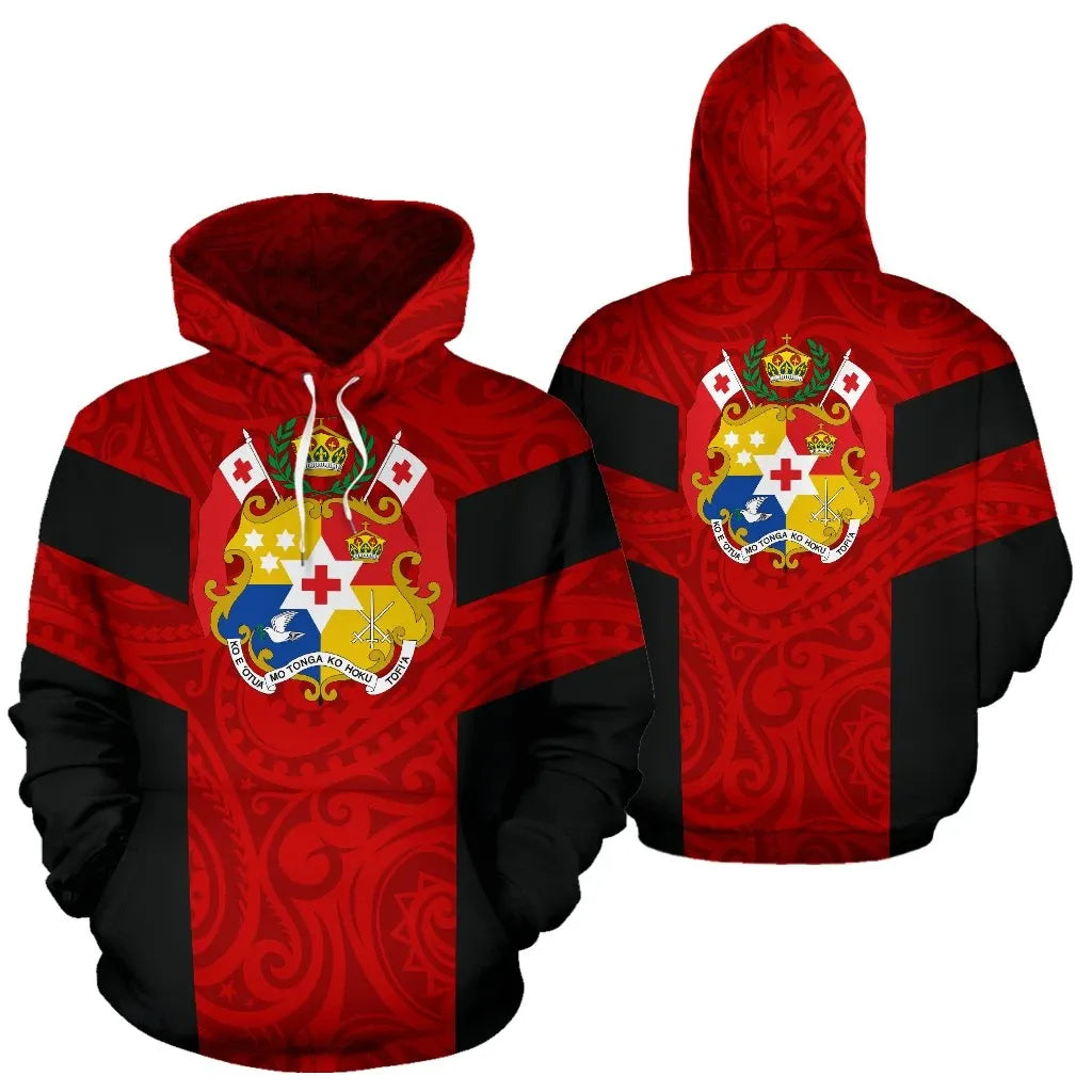 Tonga Polynesian Hoodie - Tonga Coat Of Arms Design