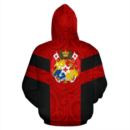 Tonga Polynesian Hoodie - Tonga Coat Of Arms Design