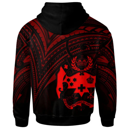 Tonga Hoodie - Red Color Cross Style