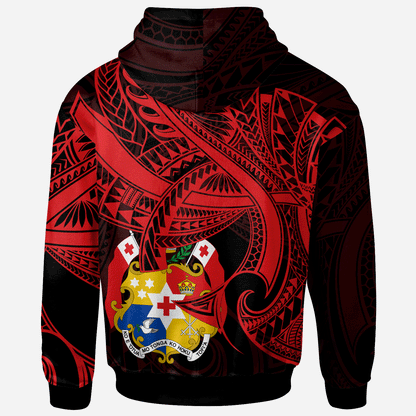Tonga Hoodie - Seal Tonga With Curve Patterns