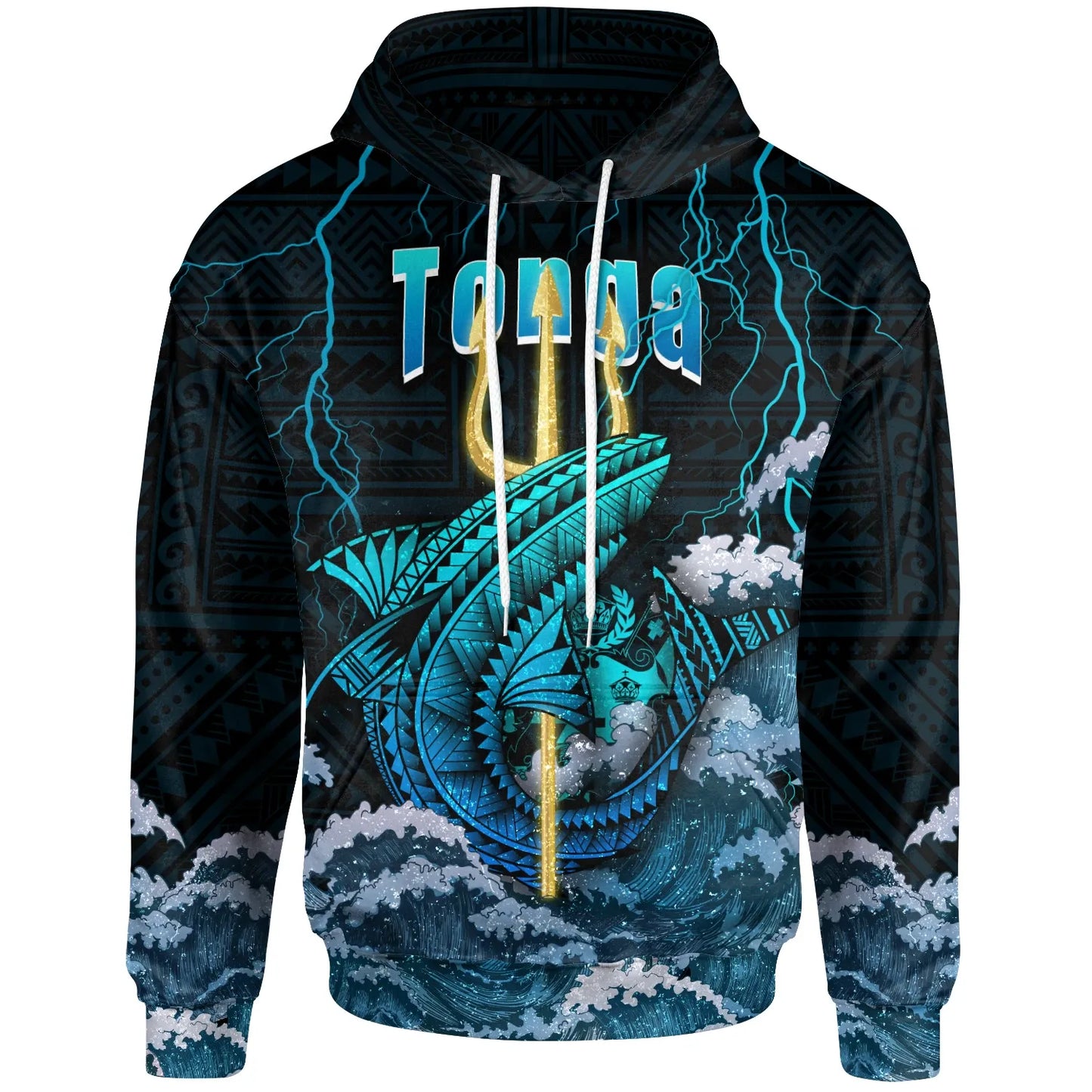 Tonga Hoodie - Trident Thunder Shark