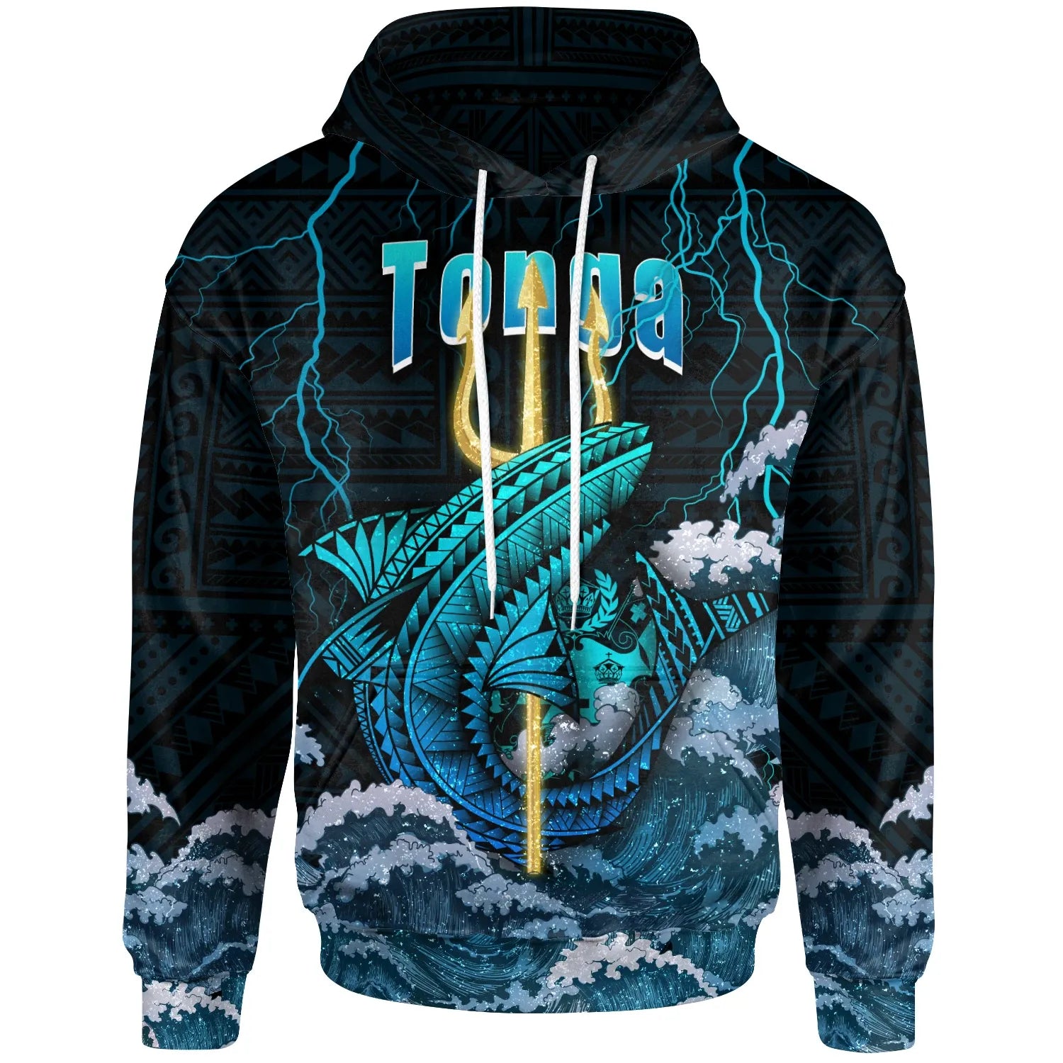Tonga Hoodie - Trident Thunder Shark