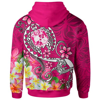 Tonga Hoodie - Turtle Plumeria (PINK)