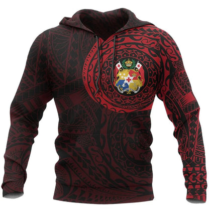 Tonga Hoodie - Tonga Coat Of Arms Polynesian Tattoo Style New Update